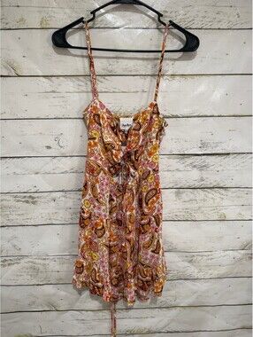 Sky to Moon Paisley Dress Open Back NWT Size Small